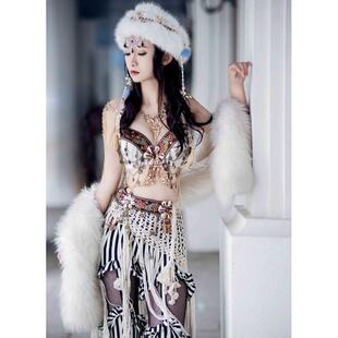 部落民族风服装 演出肚皮印第安舞裙原始酋长公主异域风情主题写