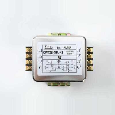 KEILS电源滤波器  CW12B-10A/20A/30A-R三相三线端子台导轨式滤波