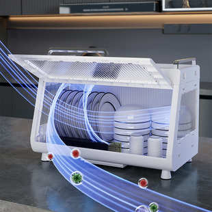 2025消毒碗柜家用小型立式家庭碗筷架餐具消毒柜紫外线加热烘干器