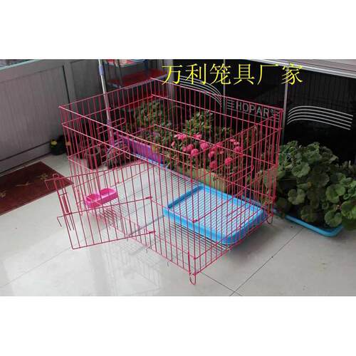 包邮狗笼子小型犬 泰迪笼子贵宾跑笼无上盖跑床展示台围栏狗窝