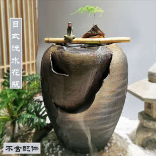 厂家特卖红陶盆庭院户外园林景观陶罐创意流水陶瓷罐土陶花盆组合