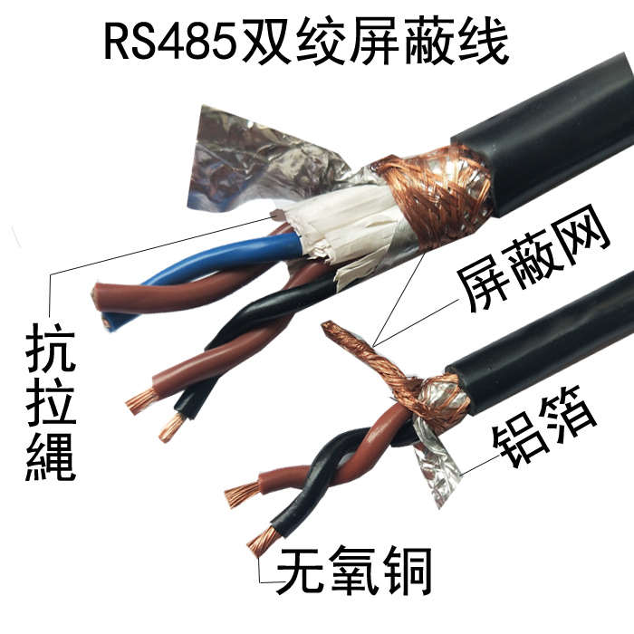 国标RVSP 2 4芯双绞屏蔽线2*1 2.5 1.5平方RS485信号线通讯线电