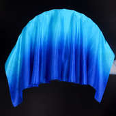 适合多种舞 多种规格选择 艺都戏剧舞蹈扇子 双面加长宝蓝渐层色