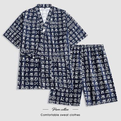 国风情侣服棉麻2024浴桑拿男蒸按摩女汗洗浴头服新款服采疗耳高档