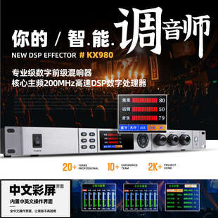 BMBW专业防啸叫前级数字效果器舞台KTV家用K歌混响会议音频处理器