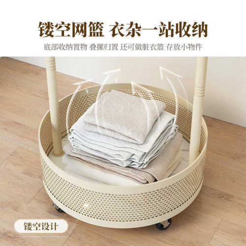 衣架落地可移动卧室小型挂衣架多功能家用房间衣服挂架床边衣帽架