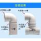 110内插管材管件内径弯头PVC管件缩口弯头下缩弯头110排水配件