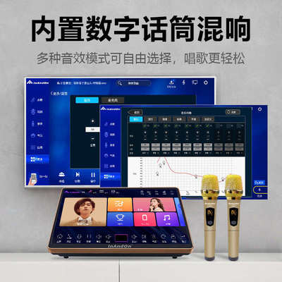 2024款InAndOn音王点歌机D90家庭KTV触摸话筒家用卡拉OK歌一体机