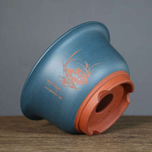 紫砂花盆 盆景盆 粉浆矮金钟兰花君子兰盆景内门竹杜鹃透气专用盆