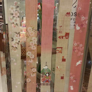 长挂帘屏风帘 麻布日韩风格 特长装 饰挂帘店铺吊旗装 饰布旗招牌日式
