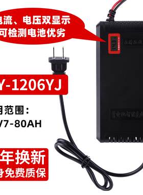 车用十二伏蓄电池汽车电瓶充电器12v10a智能全自动纯铜大功率通用
