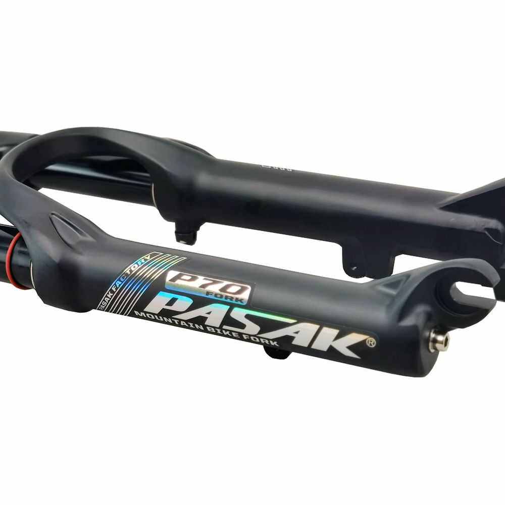 PASAK自行车前叉20/24寸山地气叉铝合金碟刹100快拆肩线锁死避震