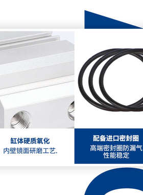 薄型三轴三杆气缸带导杆TACQ12/16/20/25/32/40/50*63-80X10X15