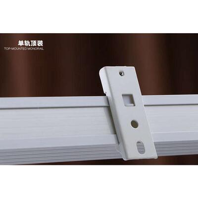 弯轨可弯曲窗帘杆铝合金窗帘轨道单轨双轨窗帘杆L型U型顶装侧装