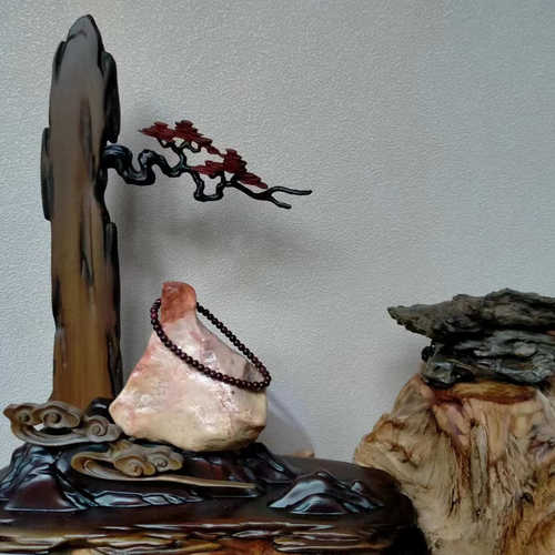 禅松底座摆件托架树脂摆放托盘通用仿实木艺术创意石头奇石底座