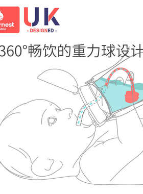 科巢婴儿学饮杯儿童吸管水杯幼儿园宝宝防摔防呛带手柄重力球杯子