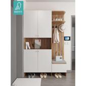 入户玄关柜鞋 柜一体隔断柜客厅靠墙屏风家用门口带凳子可坐衣帽架