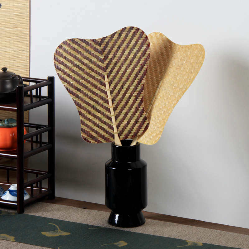 手工竹编芭蕉扇竹青篾打磨编织制作圆扇团扇舞蹈扇夏日纳凉艺术