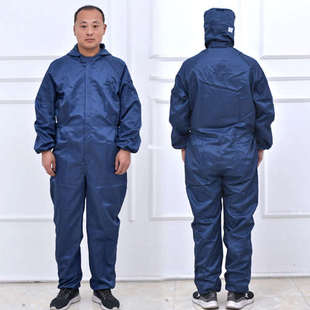 防尘服 防静电服连体连帽 喷漆工作服带帽防护服带帽无尘服洁净