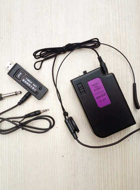 音响通用无线话筒套装万能手持腰挂头戴麦克风268.85MHZ接收器