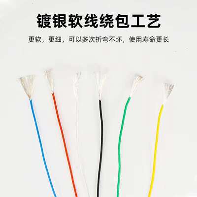 AFR250超细特软四氟薄膜绕包镀银高温线0.75平方150/0.08航空导线