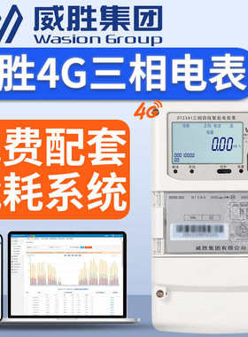 库存威胜电表DTZ341三相四线多功能智能电表380v尖峰平谷高压0.5S