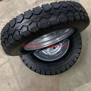 全实心橡胶轮胎4.00 电动车三轮车免充气轮胎10寸实心轮 10实心胎