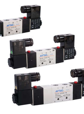 亚德客三位五通电磁阀4v230C-084V220/230C/230E/230P-06控制阀
