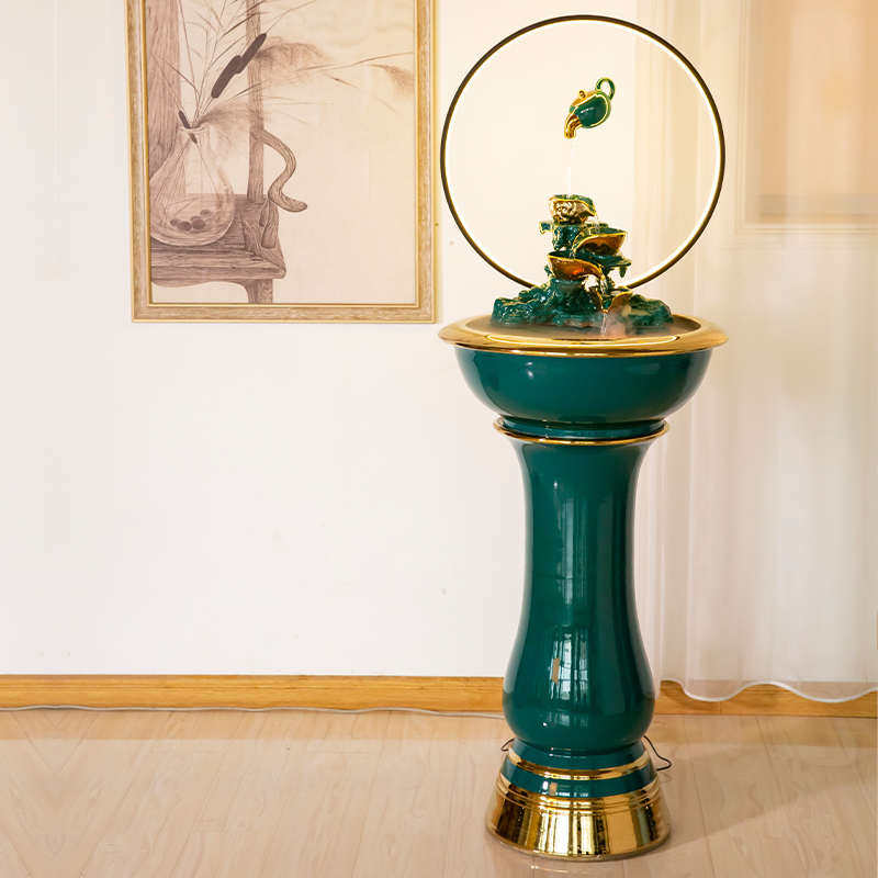 新中式流水摆件室内客厅电视柜旁循环水喷泉落地新居开业招财景观,家居饰品,流水摆件,淘宝优惠券,粉丝福利购,淘宝优惠卷