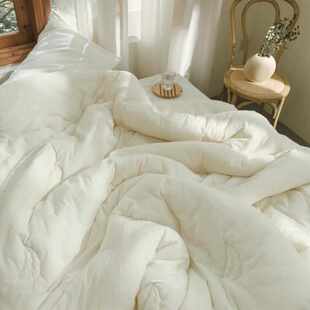 A类全棉大豆纤维全子羽双人被被丝春秋芯被加大棉被220x240四季