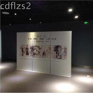 丽屏立屏铝合金卡槽展示支架门型不锈钢KT板展架80X180双面挂画架