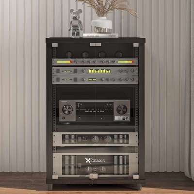 丹莱梅克功放机柜影院音响设备器材柜KTV专业移动CD机架子脚架