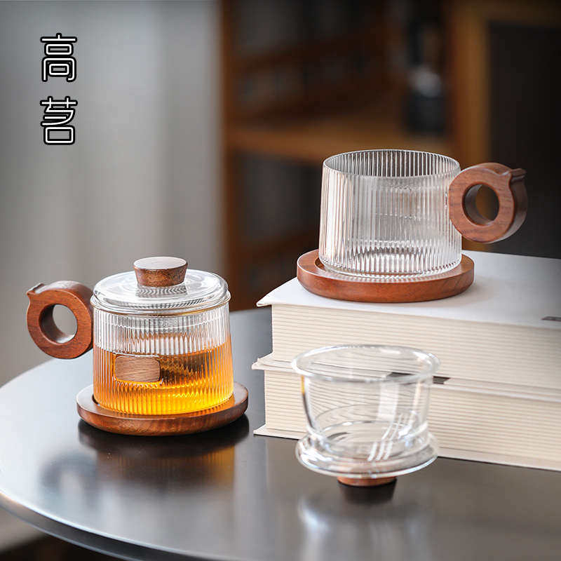 日式泡茶杯个人专用高档办公杯茶水分离男士茶水杯子玻璃杯大容量,餐饮具,茶杯,淘宝优惠券,粉丝福利购,淘宝优惠卷