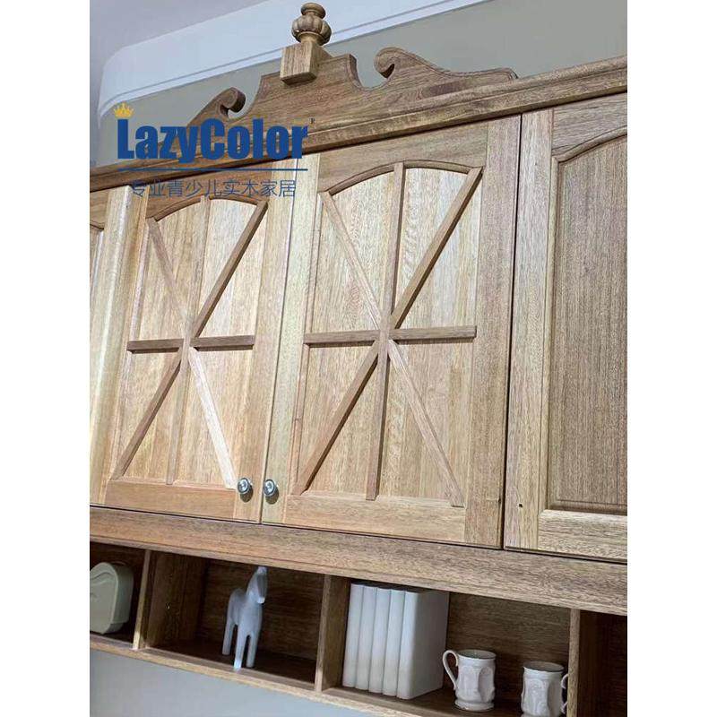 檀丝木衣柜床木蜡油书柜床全实木儿童床带柜书架床柜一体包邮安装,住宅家具,儿童衣柜床一体,淘宝优惠券,粉丝福利购,淘宝优惠卷