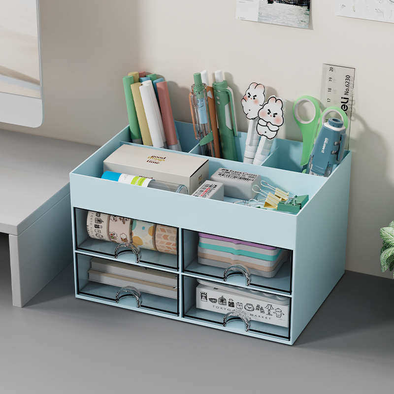 手账收纳盒桌面ins小抽屉柜学生文具分格整理盒书桌上杂物置物架,收纳整理,桌面收纳盒,淘宝优惠券,粉丝福利购,淘宝优惠卷