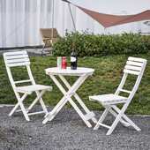 阳台休闲桌椅松木实木茶几茶桌组合椅家用便捷式 野餐小桌椅摆摊桌