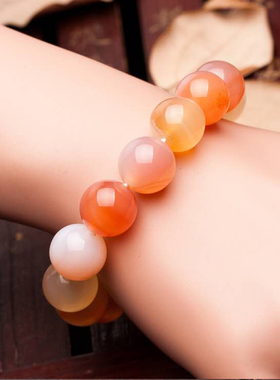天然巴西原色玛瑙手链