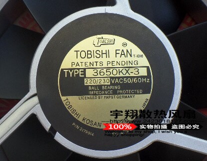原装正品 TOBISHI FAN TYPE 3650KX-3 220/230V全金属 散热风扇