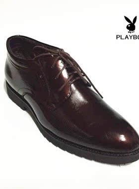 花花公子男鞋商务正装高帮棉鞋结婚鞋男1655-301303-1 301304-1