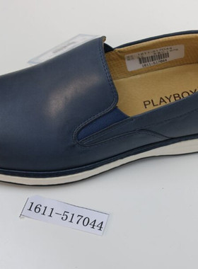 花花公子男鞋韩版时尚潮流休闲皮鞋单鞋子1611-517042灰517044蓝