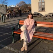 桃桃粉雪山 KERNEL COSMOS 全澳毛简约大廓形手工双面呢大衣