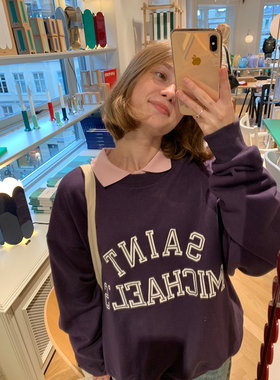 KERNEL COSMOS 圣米克斯 美式学院风圆领字母休闲套头卫衣