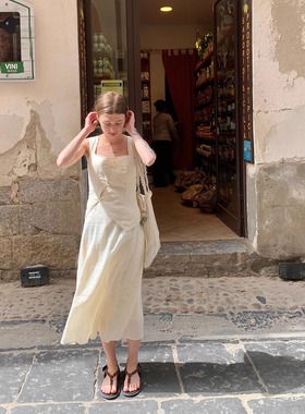 KERNEL COSMOS 塞纳艺术家 小众时髦立裁解构拼接设计感连衣裙