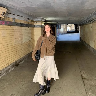 重工时髦拼接蕾丝不规则下摆分割半身裙 旷野诗人 KERNEL COSMOS