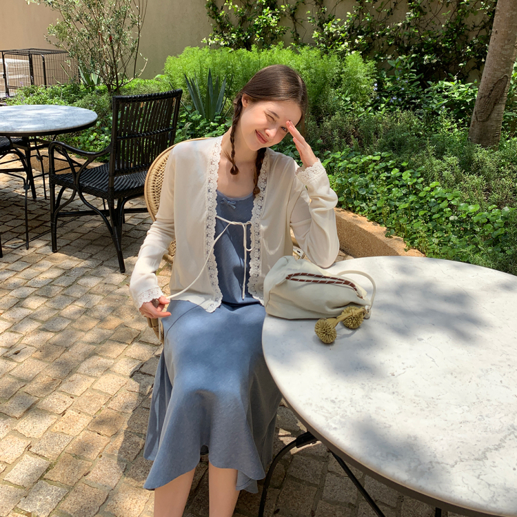 果核宇宙蕾丝花边莱赛尔针织开衫