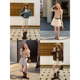 KERNEL COSMOS纽顿周末 春夏甜酷百搭设计感高腰花苞显瘦蓬蓬短裙