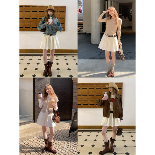 果核宇宙甜酷高腰花苞蓬蓬短裙