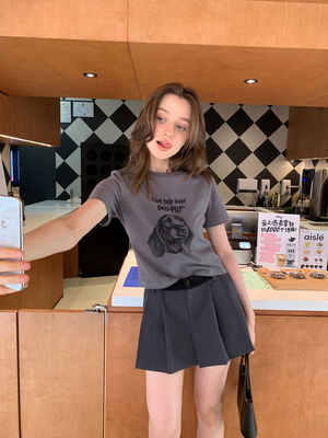 果核宇宙学院压褶百搭半身裤裙