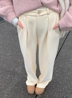 KERNEL COSMOS 糯糯云朵裤！老钱气质收褶垂坠直筒裤加绒卫衣裤