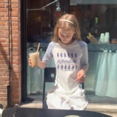 COSMOS 周末小记 休闲趣味印花撞色插肩袖 KERNEL 修身 上衣